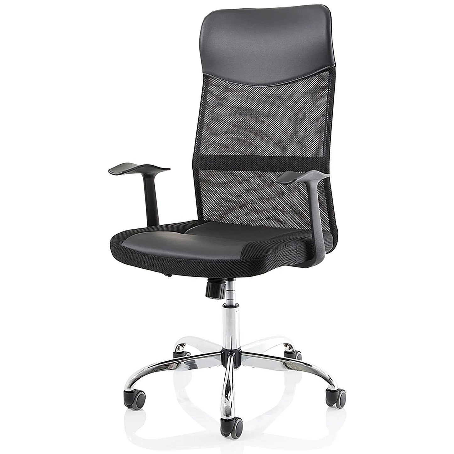 Vegalite Executive Mesh Chair, Fixed Height Arms, Black