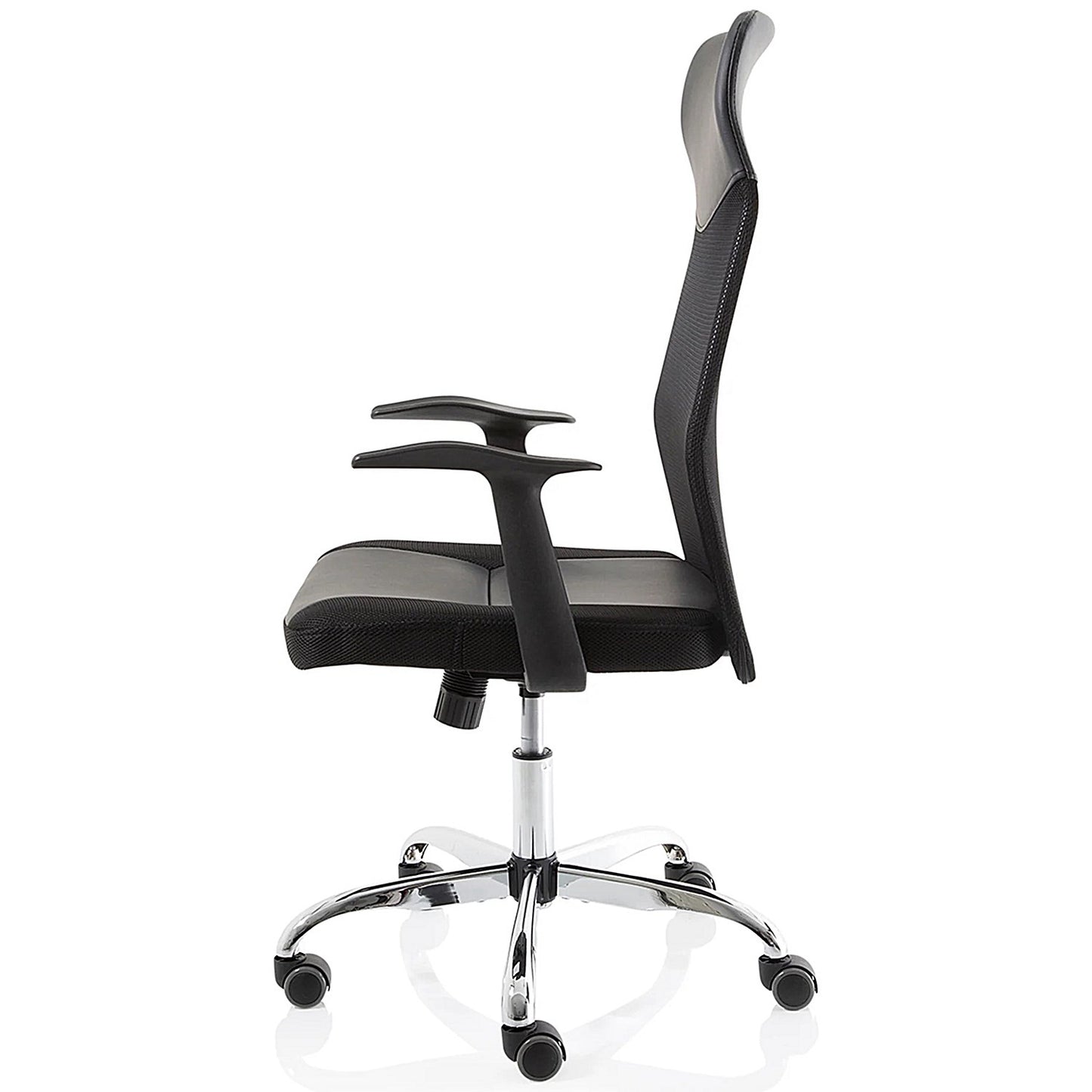 Vegalite Executive Mesh Chair, Fixed Height Arms, Black