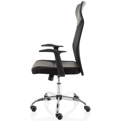 Vegalite Executive Mesh Chair, Fixed Height Arms, Black