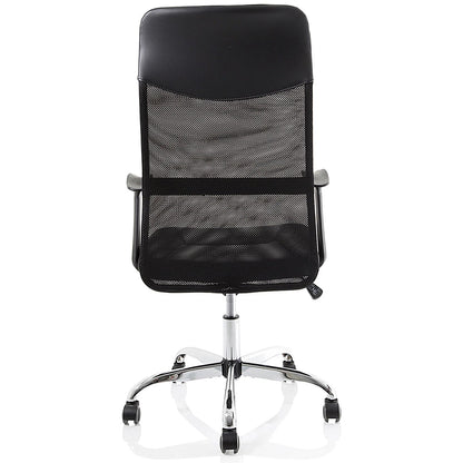Vegalite Executive Mesh Chair, Fixed Height Arms, Black