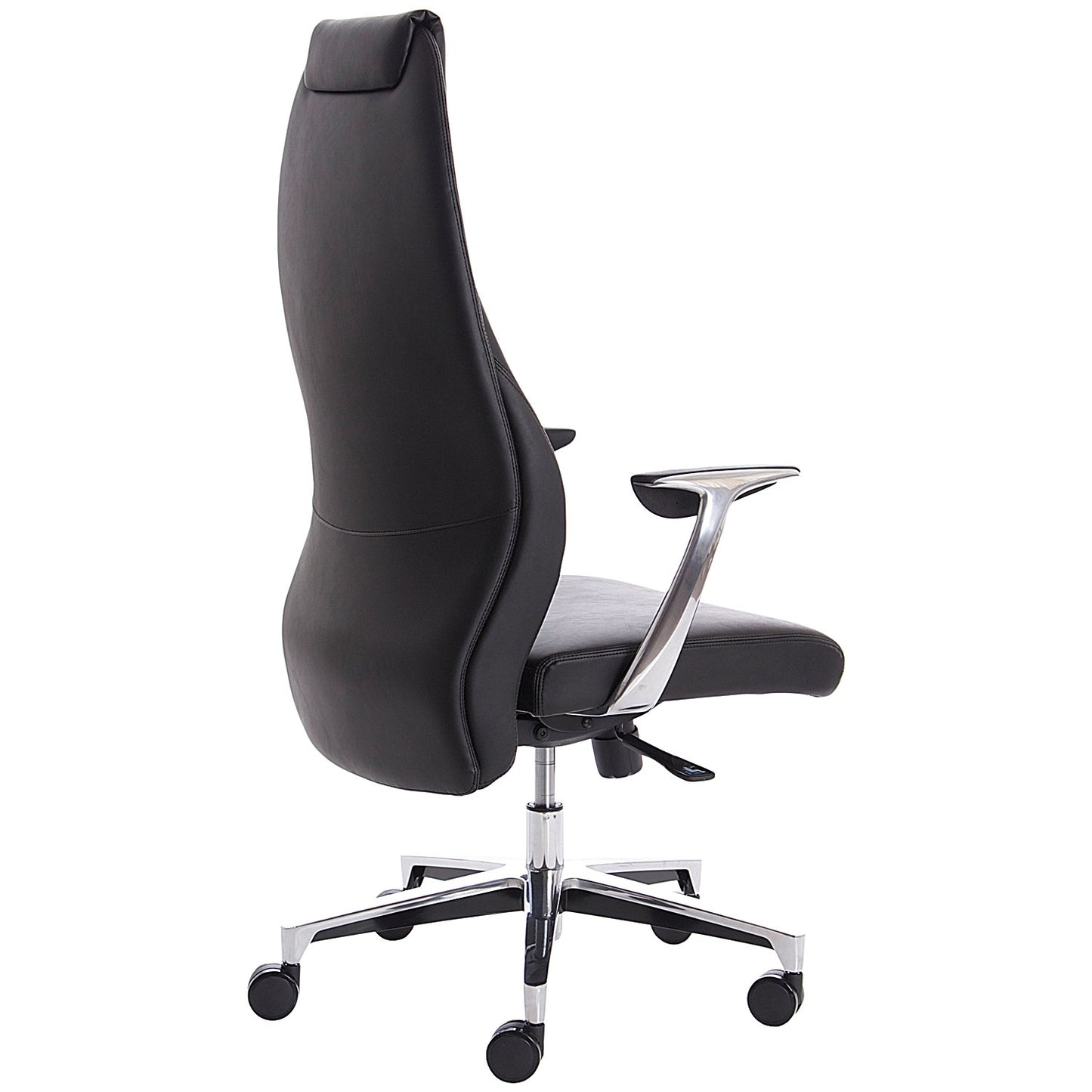 Mien Executive Chair, Fixed Height Arms, Black