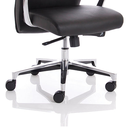 Mien Executive Chair, Fixed Height Arms, Black