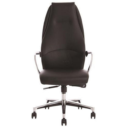 Mien Executive Chair, Fixed Height Arms, Black