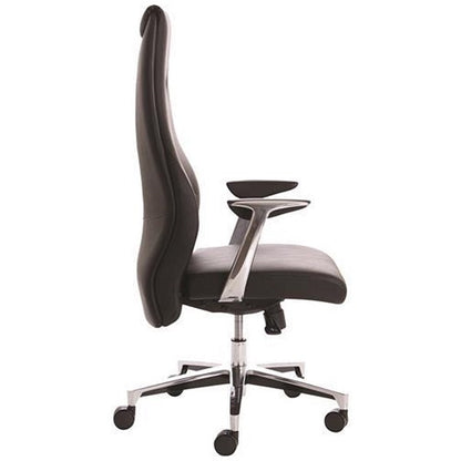 Mien Executive Chair, Fixed Height Arms, Black