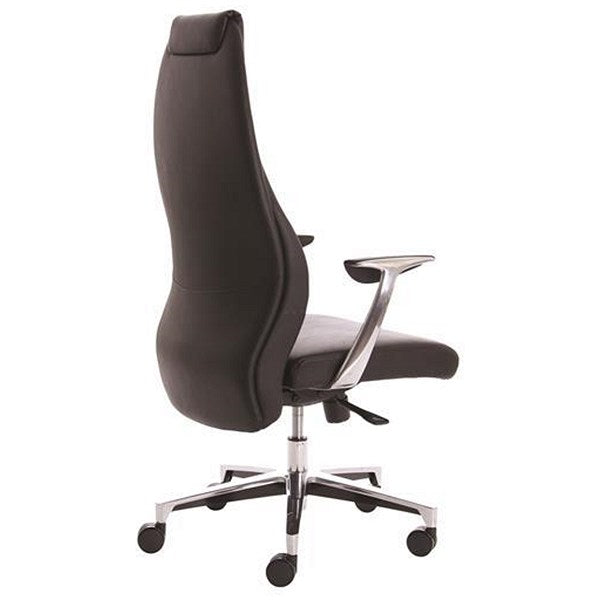 Mien Executive Chair, Fixed Height Arms, Black
