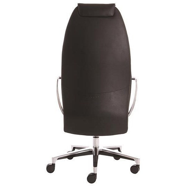 Mien Executive Chair, Fixed Height Arms, Black