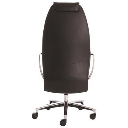 Mien Executive Chair, Fixed Height Arms, Black