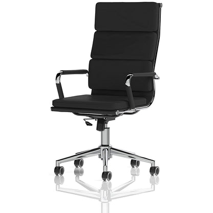 Hawkes Executive Chair, Fixed Height Arms, Black