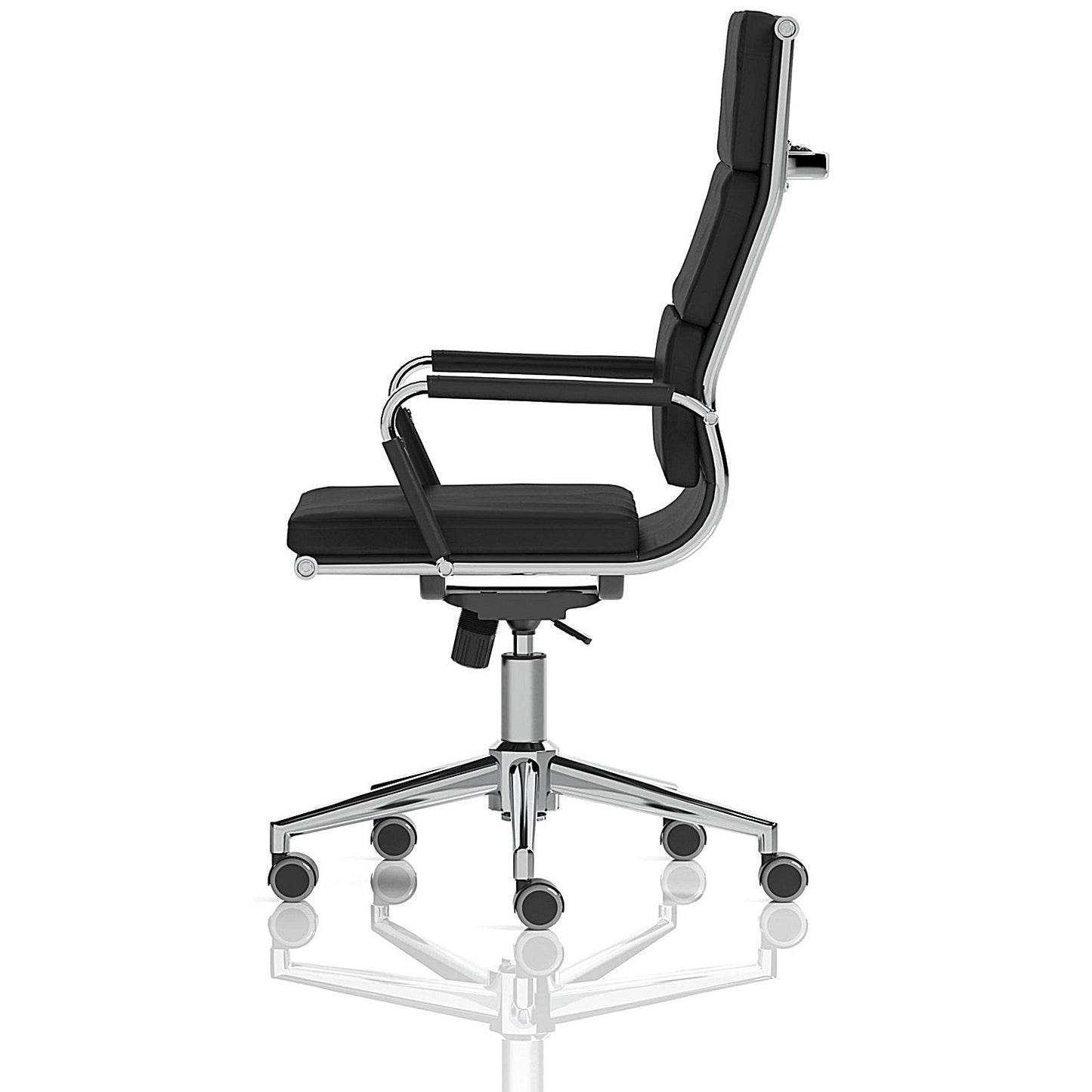 Hawkes Executive Chair, Fixed Height Arms, Black