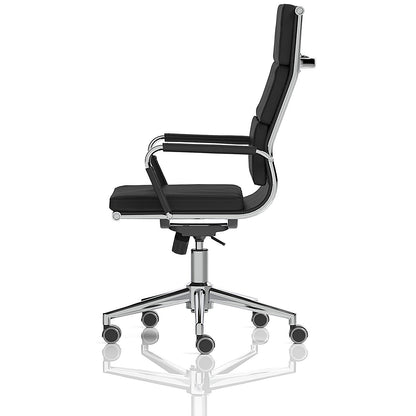 Hawkes Executive Chair, Fixed Height Arms, Black
