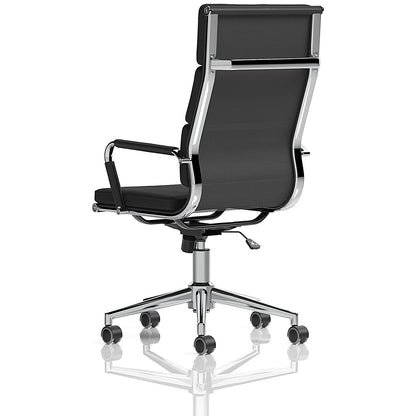 Hawkes Executive Chair, Fixed Height Arms, Black