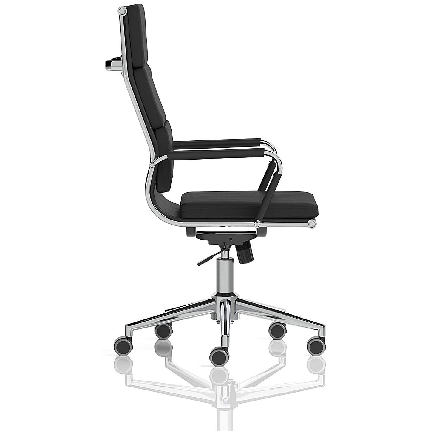 Hawkes Executive Chair, Fixed Height Arms, Black