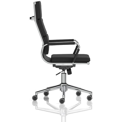 Hawkes Executive Chair, Fixed Height Arms, Black
