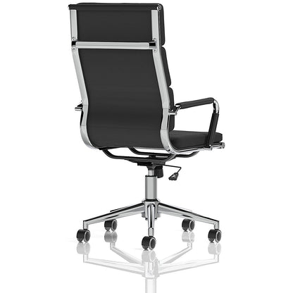 Hawkes Executive Chair, Fixed Height Arms, Black