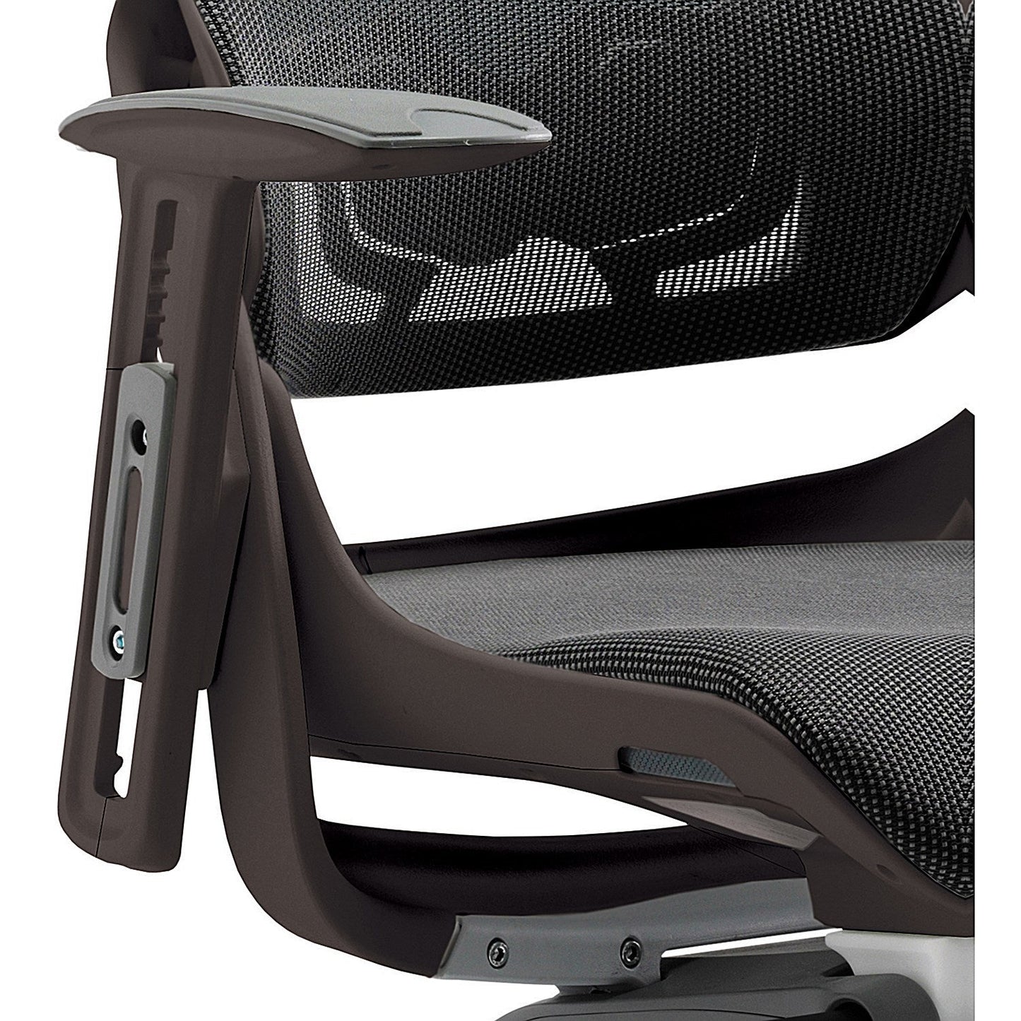 Zure Mesh Back Executive Chair, Height Adjustable Arms, Charcoal