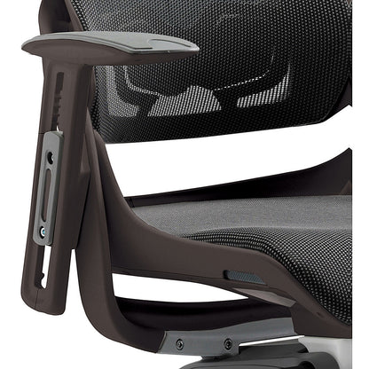 Zure Mesh Back Executive Chair, Height Adjustable Arms, Charcoal