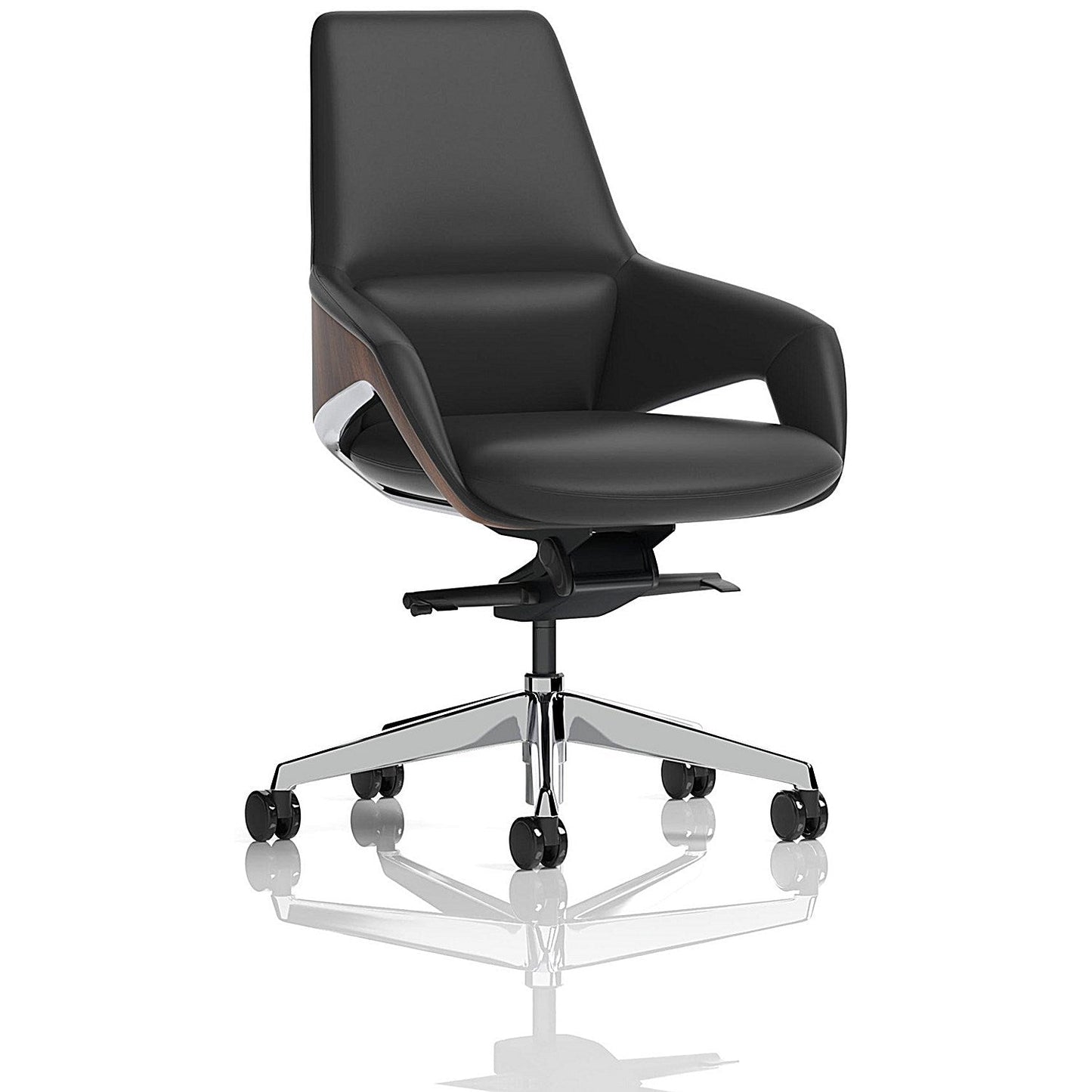 Olive Executive Chair, Fixed Height Arms, Black