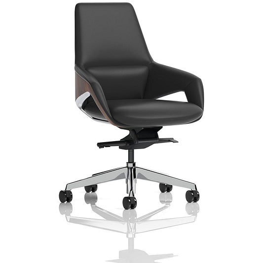 Olive Executive Chair, Fixed Height Arms, Black