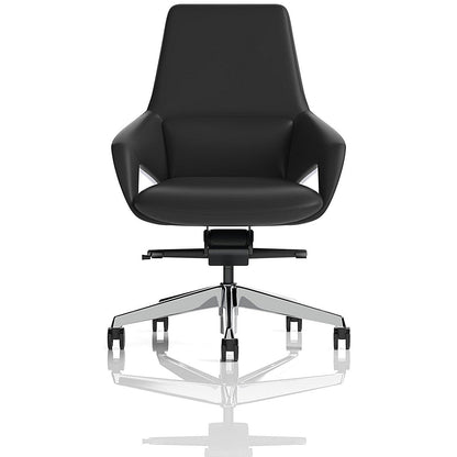 Olive Executive Chair, Fixed Height Arms, Black