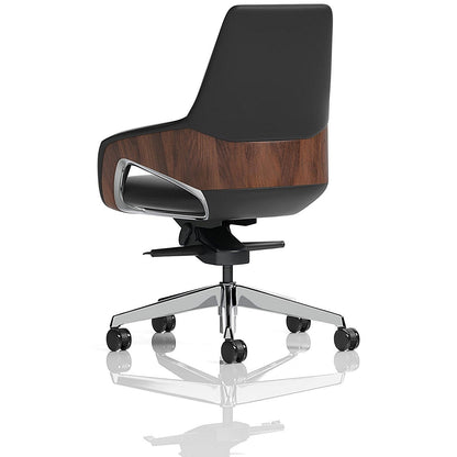 Olive Executive Chair, Fixed Height Arms, Black