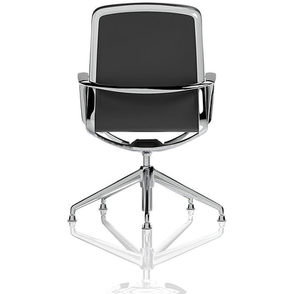 Lucia Executive Chair, Chrome Frame With Chrome Glides, Black Easy2Order : EX000262