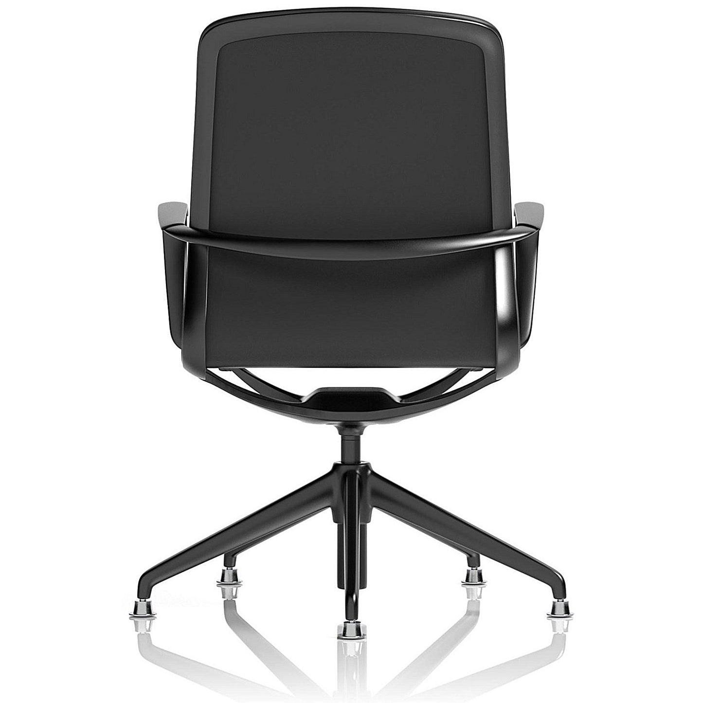 Lucia Executive Chair, Glides, Fixed Height Arms, Black Easy2Order : EX000264