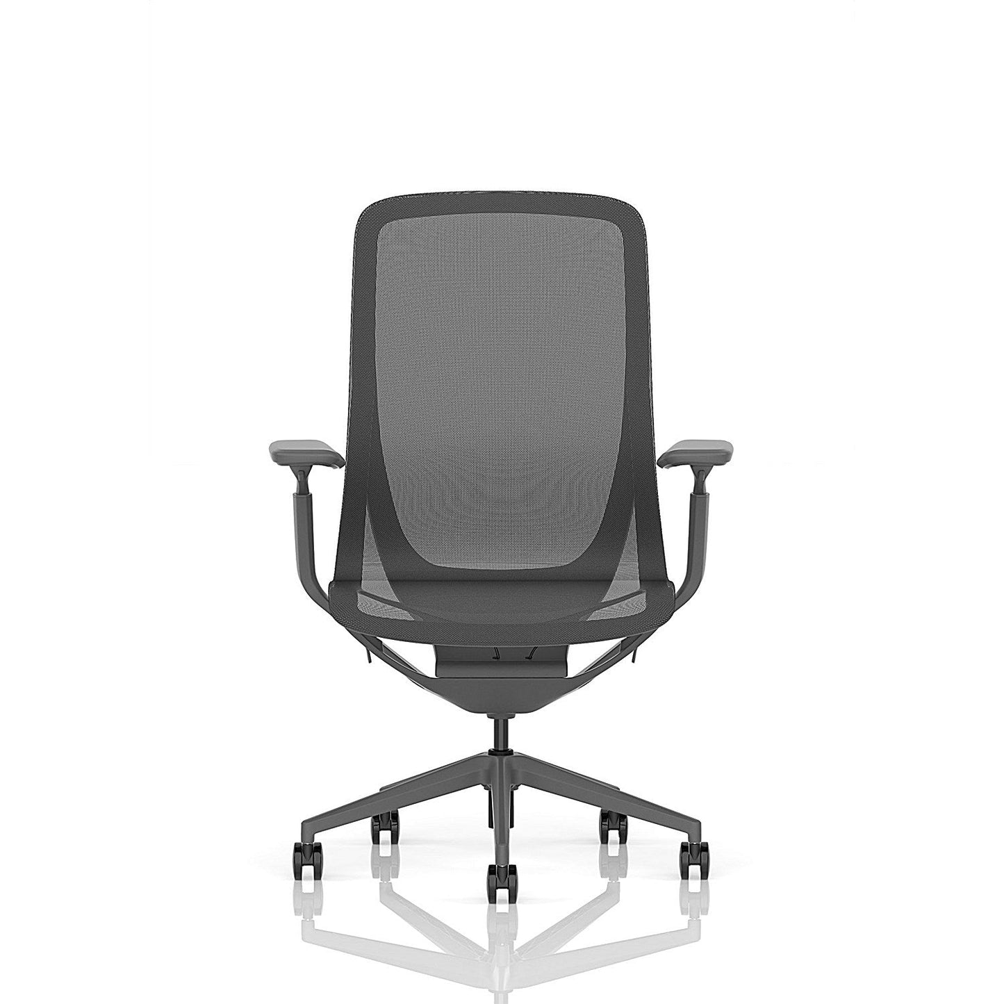 Lumo Executive Mesh Chair, Height Adjustable Arms, Shadow Grey
