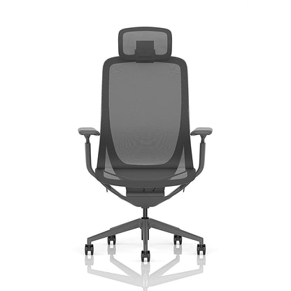 Lumo Executive Mesh Chair With Headrest, Height Adjustable Arms, Shadow Grey