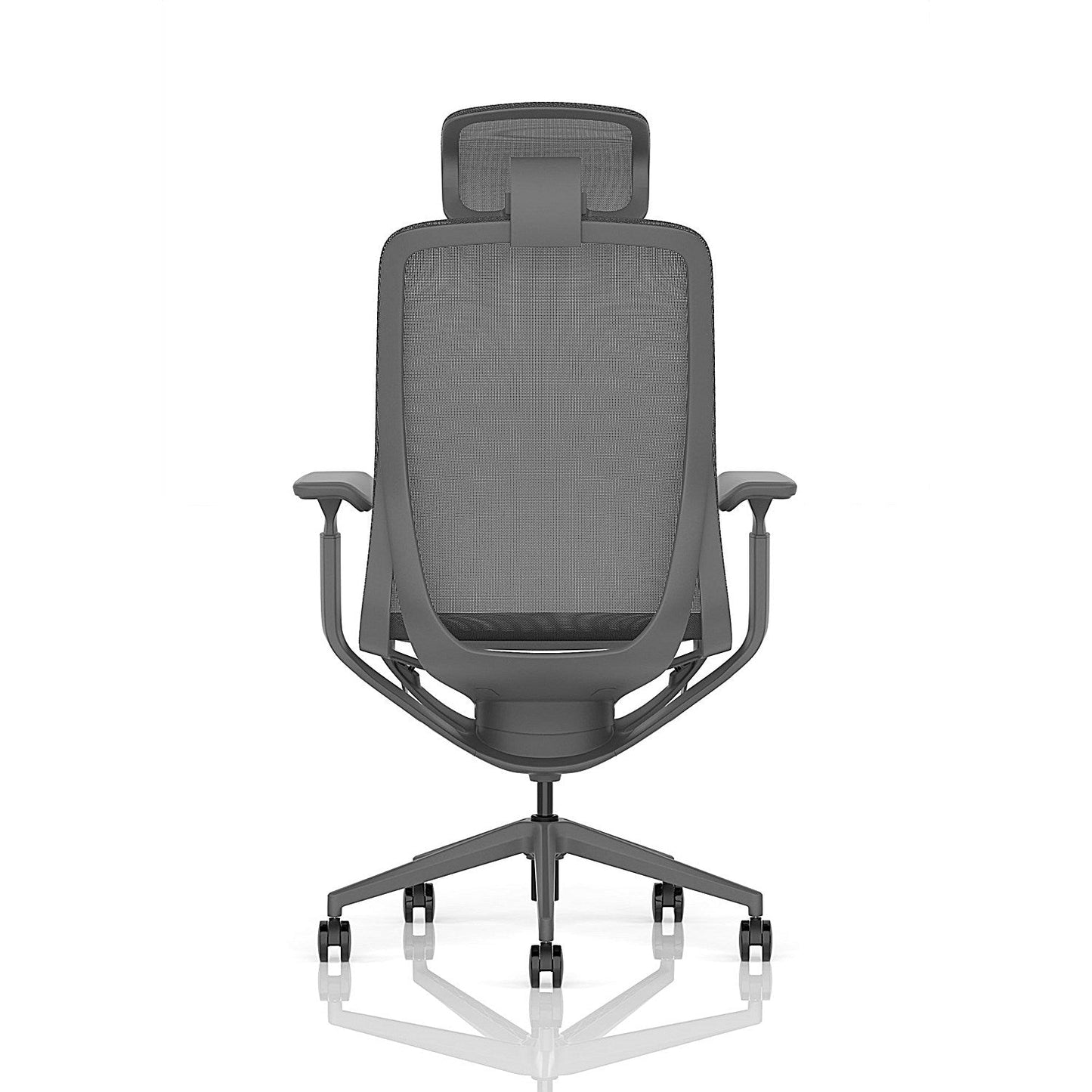 Lumo Executive Mesh Chair With Headrest, Height Adjustable Arms, Shadow Grey Easy2Order : EX000268
