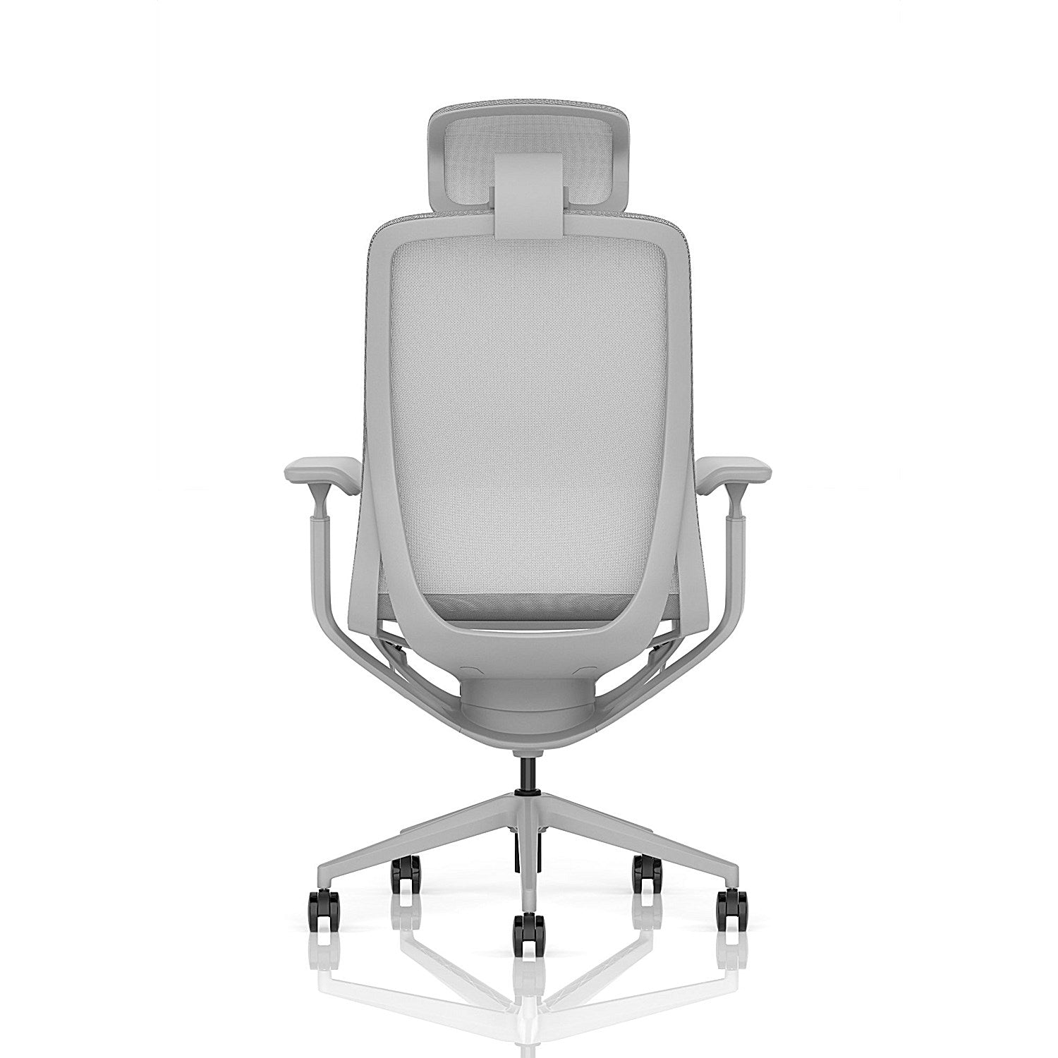 Lumo Executive Mesh Chair With Headrest, Height Adjustable Arms, Halo Grey Easy2Order : EX000270
