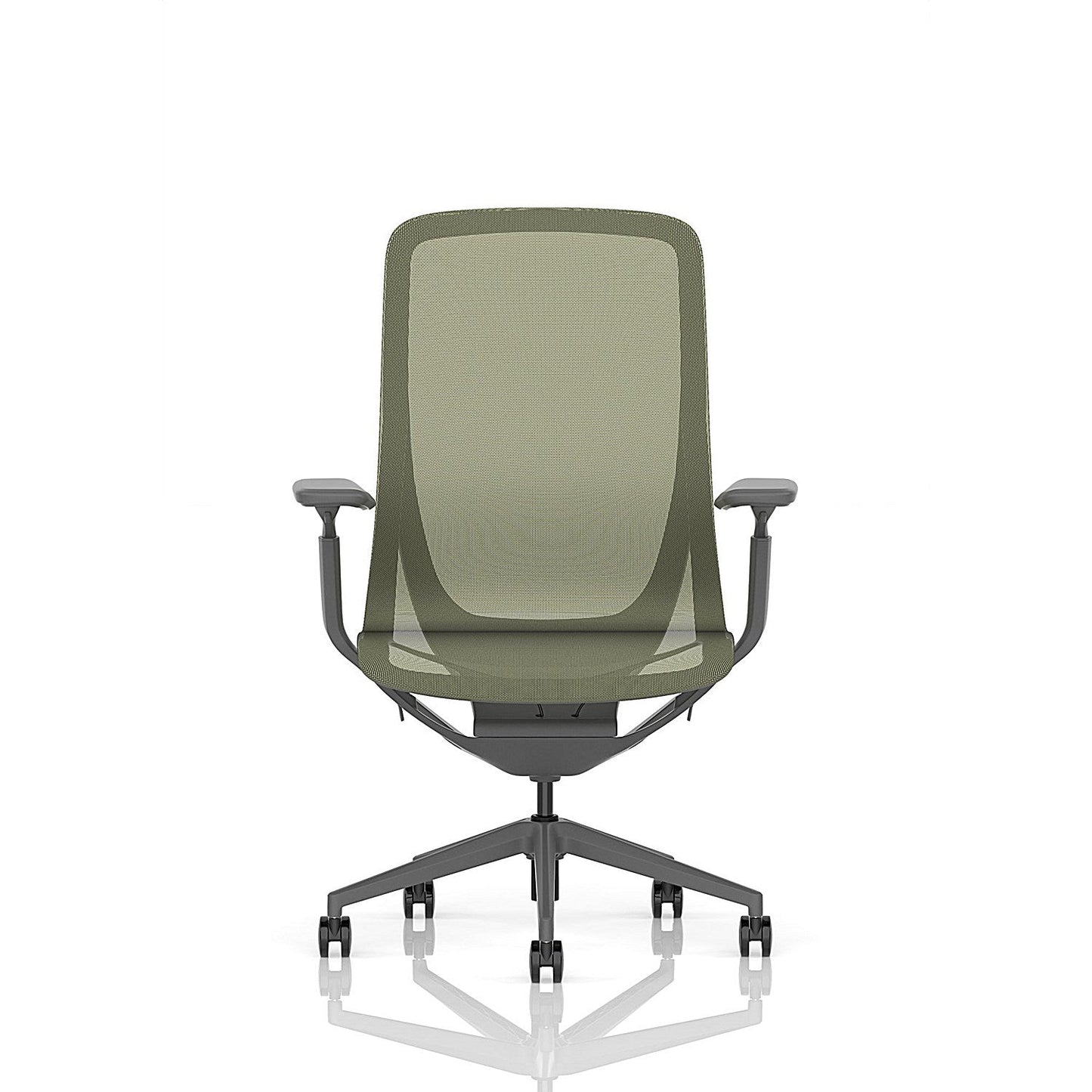 Lumo Executive Mesh Chair, Height Adjustable Arms, Verge Green