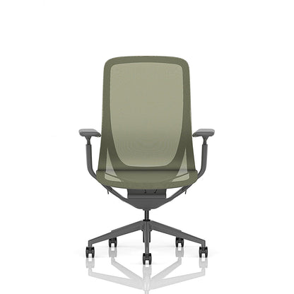 Lumo Executive Mesh Chair, Height Adjustable Arms, Verge Green