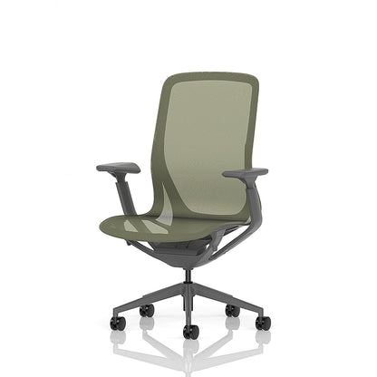 Lumo Executive Mesh Chair, Height Adjustable Arms, Verge Green