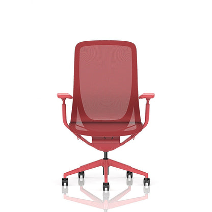 Lumo Executive Mesh Chair, Height Adjustable Arms, Volt Red