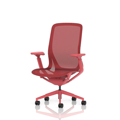 Lumo Executive Mesh Chair, Height Adjustable Arms, Volt Red
