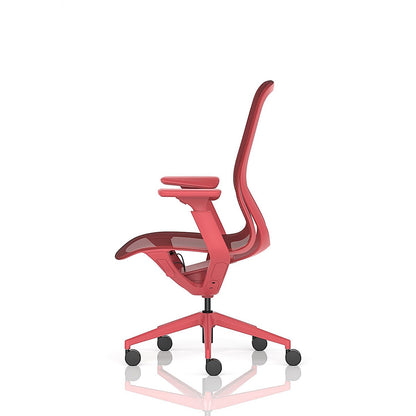 Lumo Executive Mesh Chair, Height Adjustable Arms, Volt Red