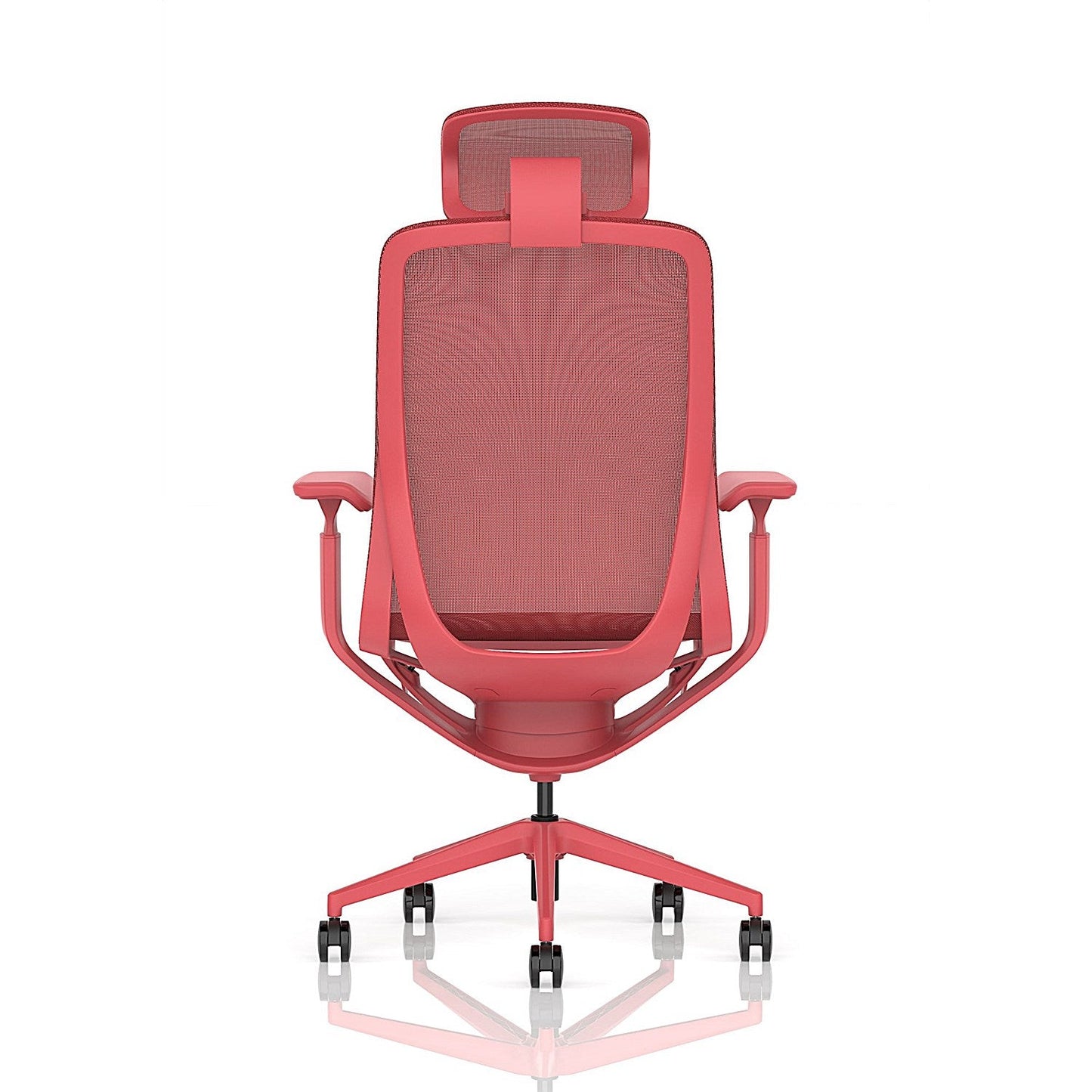 Lumo Executive Mesh Chair With Headrest, Height Adjustable Arms, Volt Red Easy2Order : EX000274