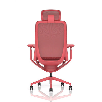 Lumo Executive Mesh Chair With Headrest, Height Adjustable Arms, Volt Red Easy2Order : EX000274