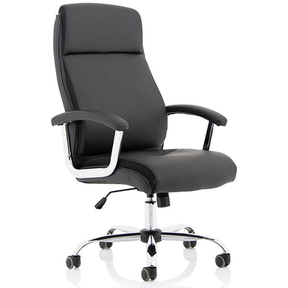 Hatley Executive Chair, Fixed Height Arms, Black