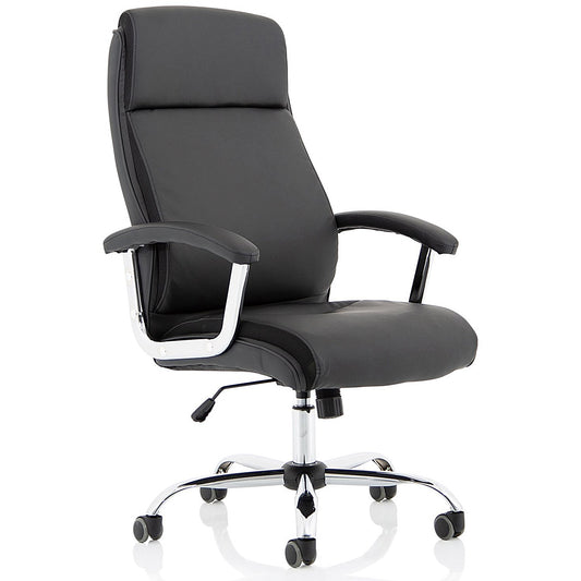 Hatley Executive Chair, Fixed Height Arms, Black
