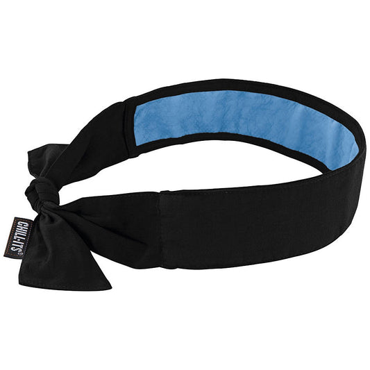 Ergodyne Evaporative Cooling Bandana, Black Easy2Order : EY6700BL