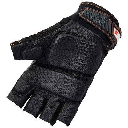 Ergodyne Impact Fingerless Gloves, Black, Large