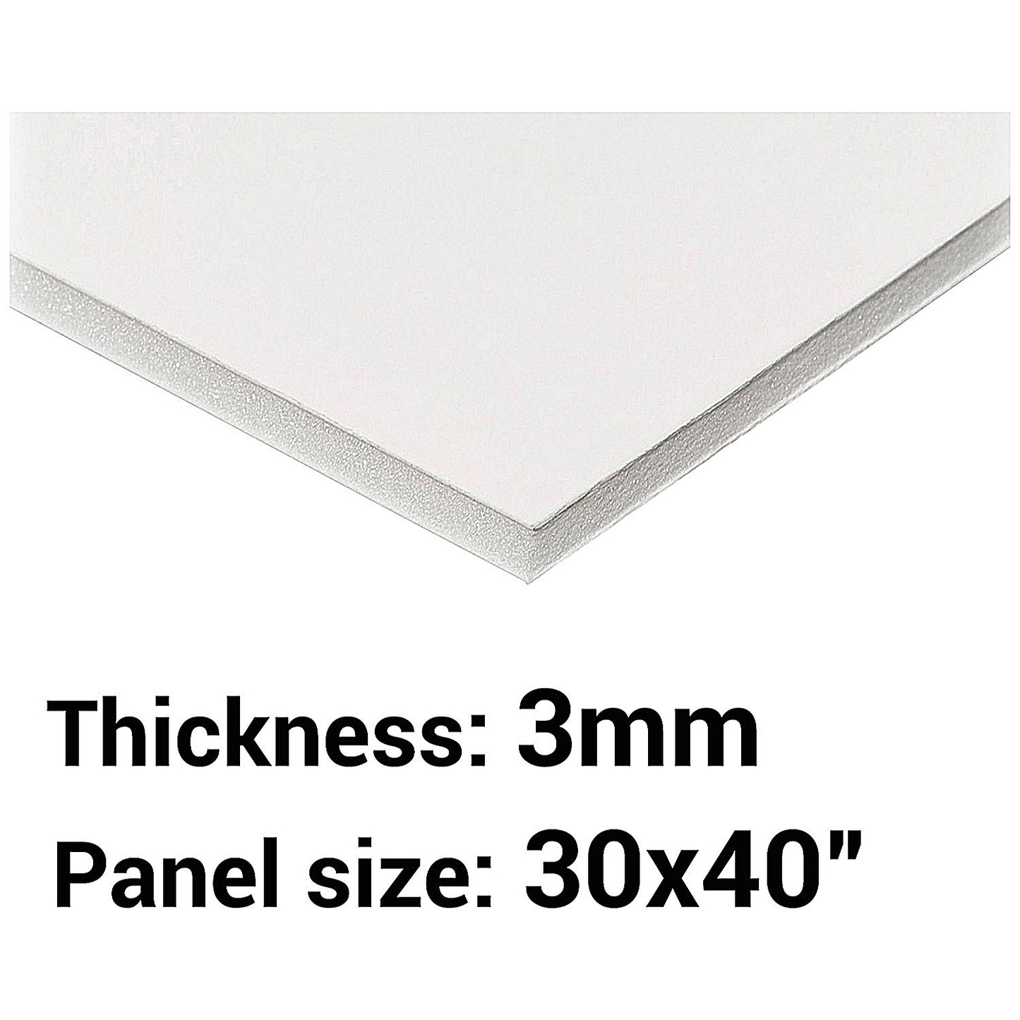 Foamboard, 30'' x 40'', White, 3mm Thick, Box of 35