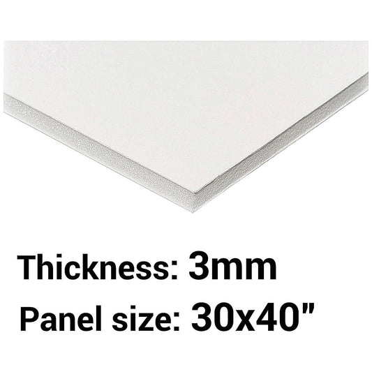 Foamboard, 30'' x 40'', White, 3mm Thick, Box of 35