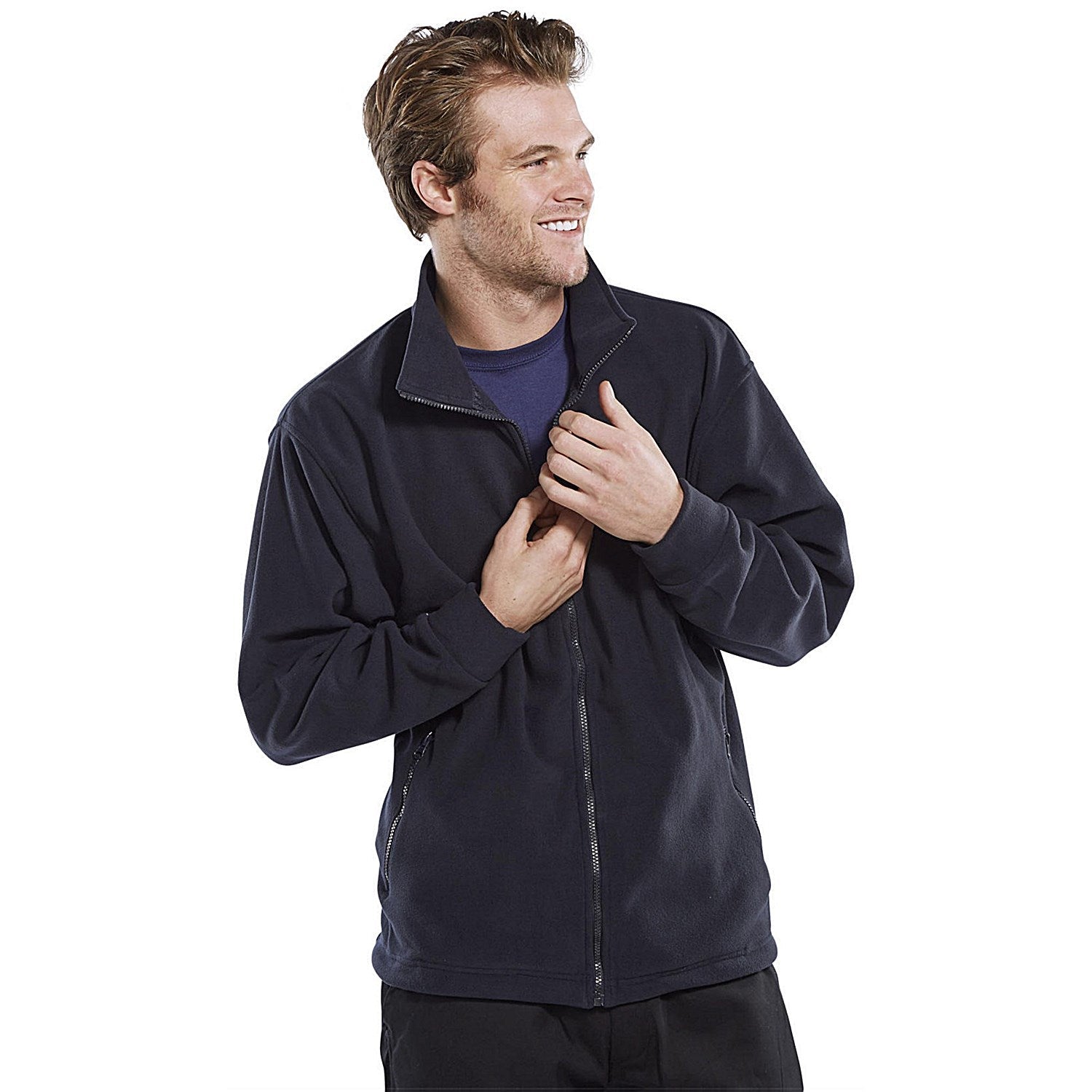Beeswift Standard Fleece Jacket, Navy Blue, 4XL Easy2Order : FLJN4XL