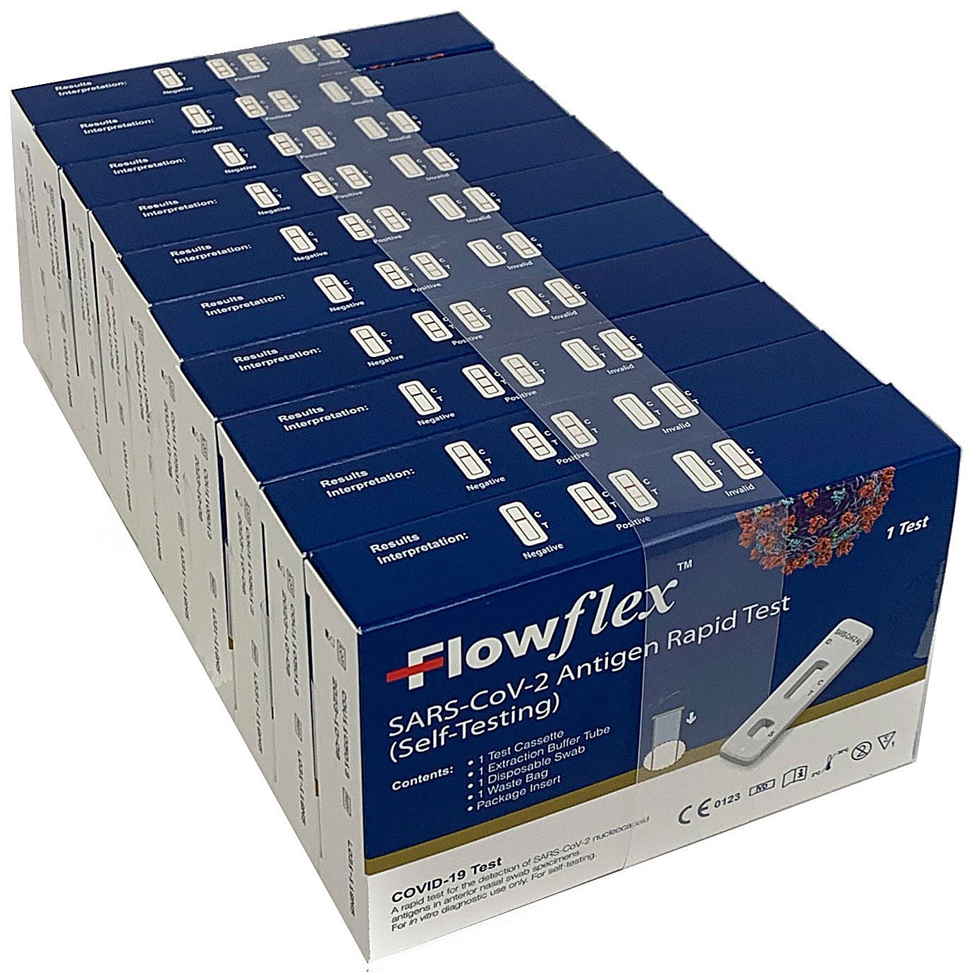 FlowFlex Rapid Lateral Flow Covid-19 Antigen Test, 10 Individual Tests