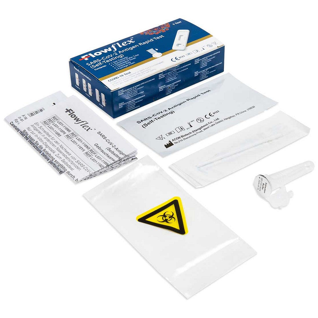 FlowFlex Rapid Lateral Flow Covid-19 Antigen Test, 10 Individual Tests
