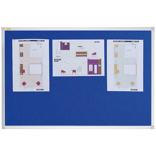 Franken X-traLine Noticeboard, Felt, W1200xH1200mm, Blue