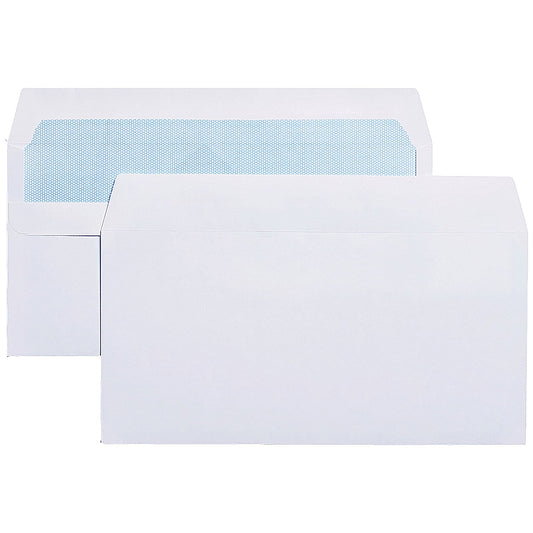 5 Star Value DL Envelopes, Press Seal, 90gsm, Pack of 1000