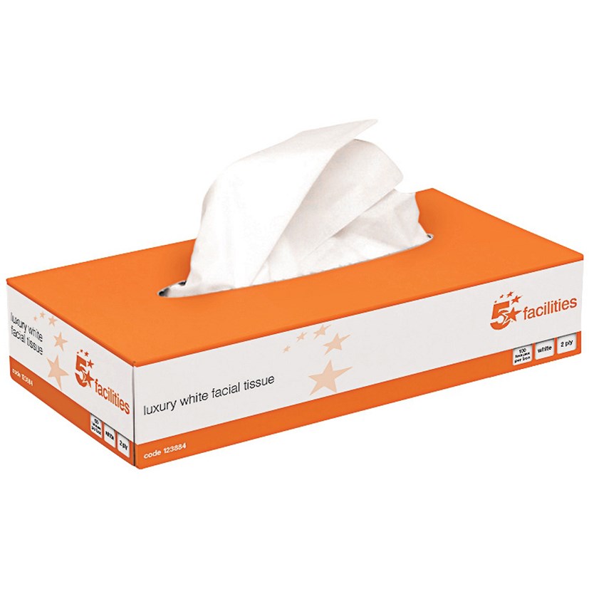 5 Star Facial Tissues, 2-Ply, 36 Boxes of 100 Sheets Easy2Order : FS123884
